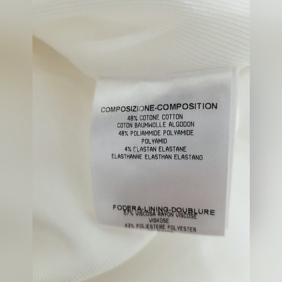 GUCCI SIZE 42 WHITE JACKET WITH BLACK LEATHER BELT - Picture 4 of 10